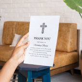 Elegant Celtic Knot Cross | Beerdigung Dankeskarte