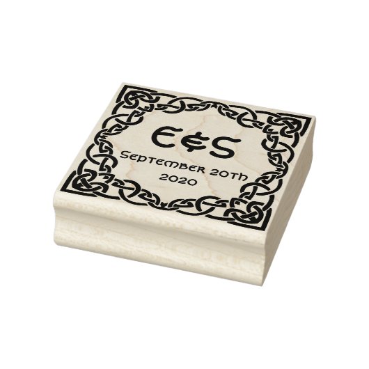 Elegant Celtic Wedding Celtic Knot Gummistempel (Stempel)