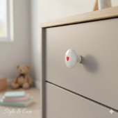 Elegant Ceramic Knob Featuring Minimalist Heart Ar Keramikknauf