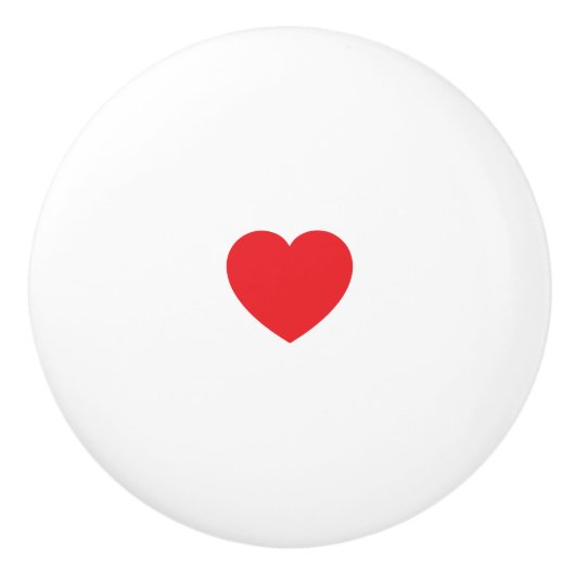 Elegant Ceramic Knob Featuring Minimalist Heart Ar Keramikknauf (Vorderseite)