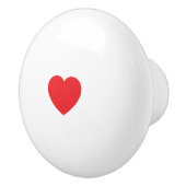 Elegant Ceramic Knob Featuring Minimalist Heart Ar Keramikknauf (Rechts)