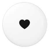 Elegant Ceramic Knob Featuring Minimalist Heart Ar Keramikknauf (Vorderseite)