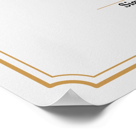 Elegant Certificate of Appreciation Gold Classic D Poster (Ecke)
