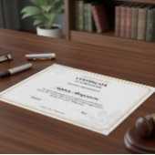 Elegant Certificate of Appreciation Gold Classic D Poster