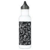 Elegant Chalkboard Floral Pattern Edelstahlflasche (Links)