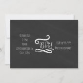 Elegant Chalkboard Pumpkin Halloween Einladungen (Rückseite)
