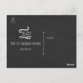 Elegant Chalkboard Pumpkin Happy Halloween Postkarte (Rückseite)