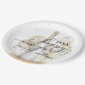 Elegant Champagne and Balloons Happy New Year Pappteller (Schrägansicht)