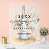 Elegant Champagne and Balloons New Year's Eve Acrylschild (Hochzeit)