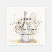 Elegant Champagne and Balloons New Year's Eve Serviette (Vorderseite)