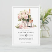 Elegant Champagne | Chic Rose | Probe Einladung (Stehend Vorderseite)