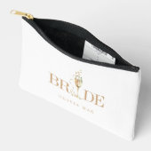 Elegant Champagne Flute Bride Cosmetic Gift Zubehörtasche (Offen)