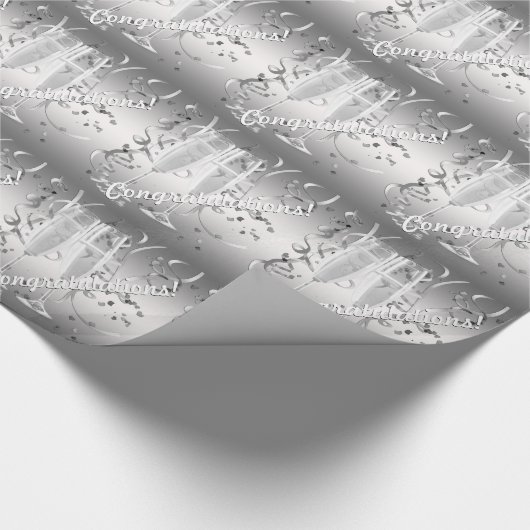 Elegant Champagne Gift Wrap Geschenkpapier (Ecke)