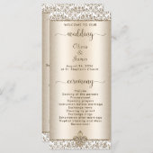 Elegant Champagne Lilie WEdding Programm (Vorne/Hinten)
