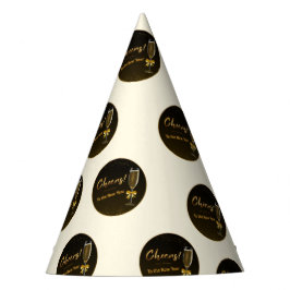 Elegant Champagne New Year Eve Party Hat Partyhütchen
