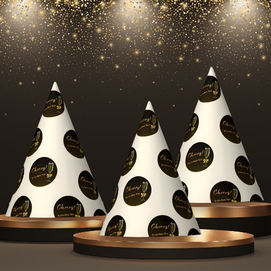 Elegant Champagne New Year Eve Party Hat Partyhütchen