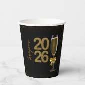 Elegant Champagne New Year's Eve Pappbecher (Vorderseite)