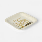 Elegant Champagne New Year's Eve Pappteller (Gewinkelt)