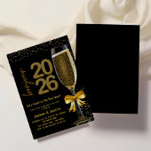 Elegant Champagne New Year's Eve Party Invitation Einladung