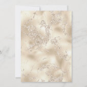 Elegant Champagne | Sage Floral Baby Dusche Einladung (Rückseite)