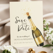 Elegant Champagne Save the Date Wedding Einladung