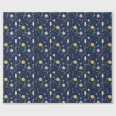 Elegant Champagne & Sparkle New Year Geschenkpapier (Flach)