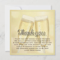 Elegant Champagne Toast Foto Wedding Vielen Dank