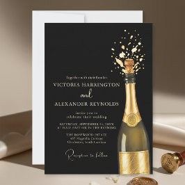 Elegant Champagne Wedding Einladung