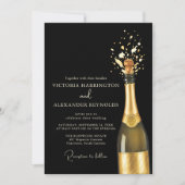 Elegant Champagne Wedding Einladung (Vorderseite)