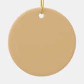 Elegant Champagne Weihnachten Keramik Ornament (Vorne)