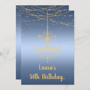 ELEGANT CHANDELIER online Custom BIRTHDAY Einladung