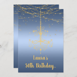 ELEGANT CHANDELIER online Custom BIRTHDAY Einladung