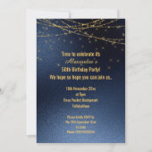 ELEGANT CHANDELIER online Custom BIRTHDAY Navy Einladung (Rückseite)