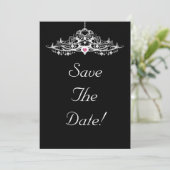 Elegant Chandelier Save the Date Hochzeit Einladung (Stehend Vorderseite)