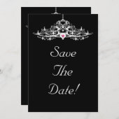 Elegant Chandelier Save the Date Hochzeit Einladung (Vorne/Hinten)
