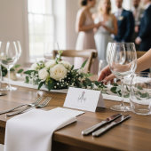 Elegant Chandelier Script Name Wedding place card