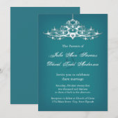 Elegant Chandelier Wedding Einladung (Vorne/Hinten)