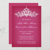 Elegant Chandelier Wedding Einladung (Vorne/Hinten)