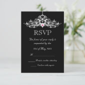 Elegant Chandelier Wedding RSVP (Stehend Vorderseite)