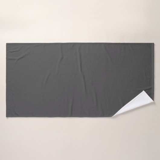 Elegant Charcoal Gray Absorbent Bath Towel Badehandtuch (Badehandtuch)