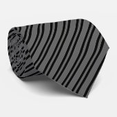 Elegant Charcoal Gray Diagonal Striped Krawatte (Gerollt)