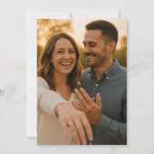 Elegant Charcoal Gray Gold Double Border Wedding  Save The Date (Rückseite)