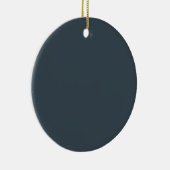 Elegant Charcoal Gray Midnight Keramik Ornament (Rechts)