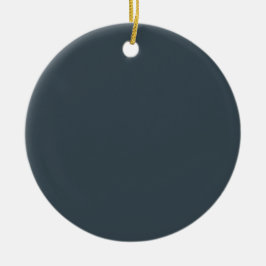 Elegant Charcoal Gray Midnight Keramik Ornament