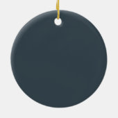 Elegant Charcoal Gray Midnight Keramik Ornament (Hinten)