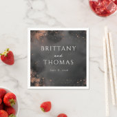 Elegant Charcoal Splatter Serviette (Beispiel)