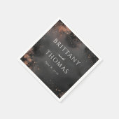 Elegant Charcoal Splatter Serviette (Ecke)