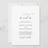Elegant Charm Photo Wedding Invitations with RSVP Einladung (Vorderseite)