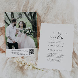 Elegant Charm Photo Wedding Invitations with RSVP Einladung