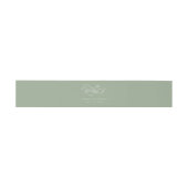 Elegant Charm Script Wedding Sage Green Einladungsbanderole (Flach)